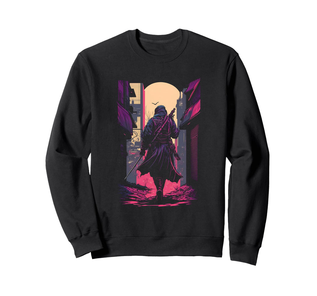 Cyberpunk Samurai Japanese Sweatshirt - Novelty Apparel for Adults - T-Shirt, Sweatshirt, Hoodie