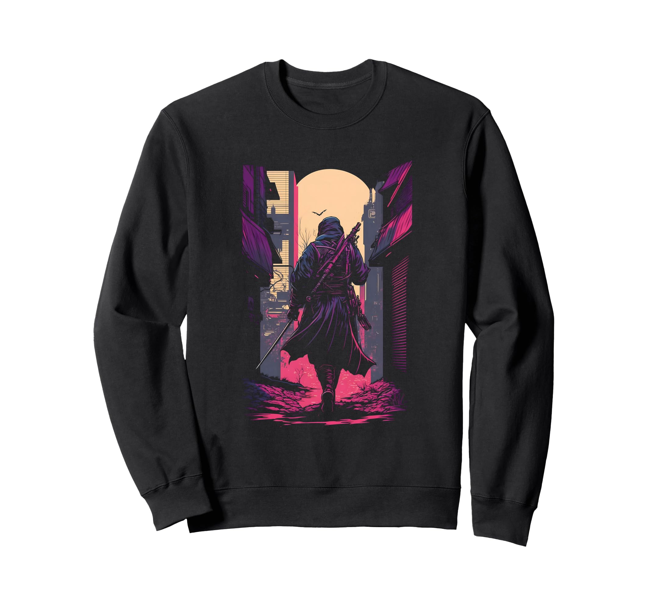 Cyberpunk Samurai Japanese Sweatshirt - Novelty Apparel for Adults - T-Shirt, Sweatshirt, Hoodie