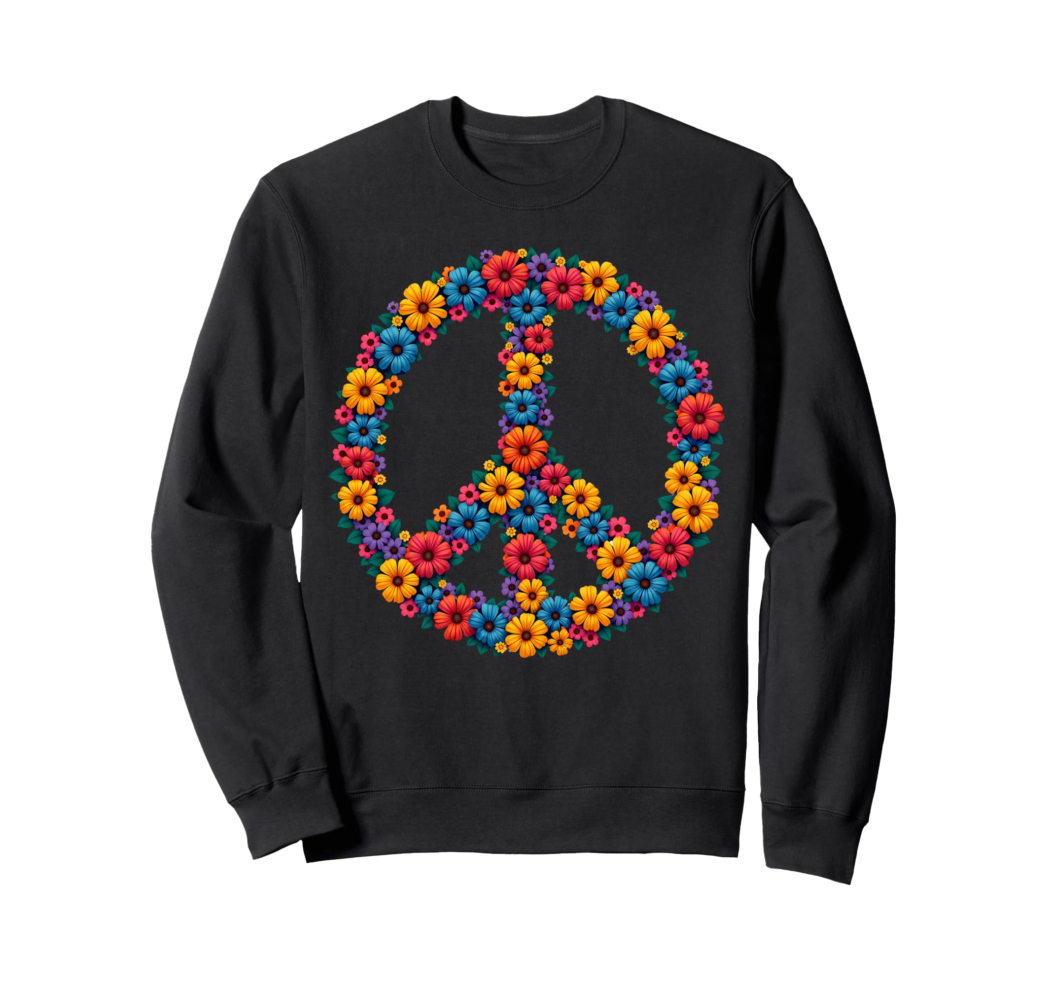 60S 70S Flower Power Groovy Love Sweatshirt - Aesthetic Graphic Unisex - T-Shirt, Sweatshirt, Hoodie