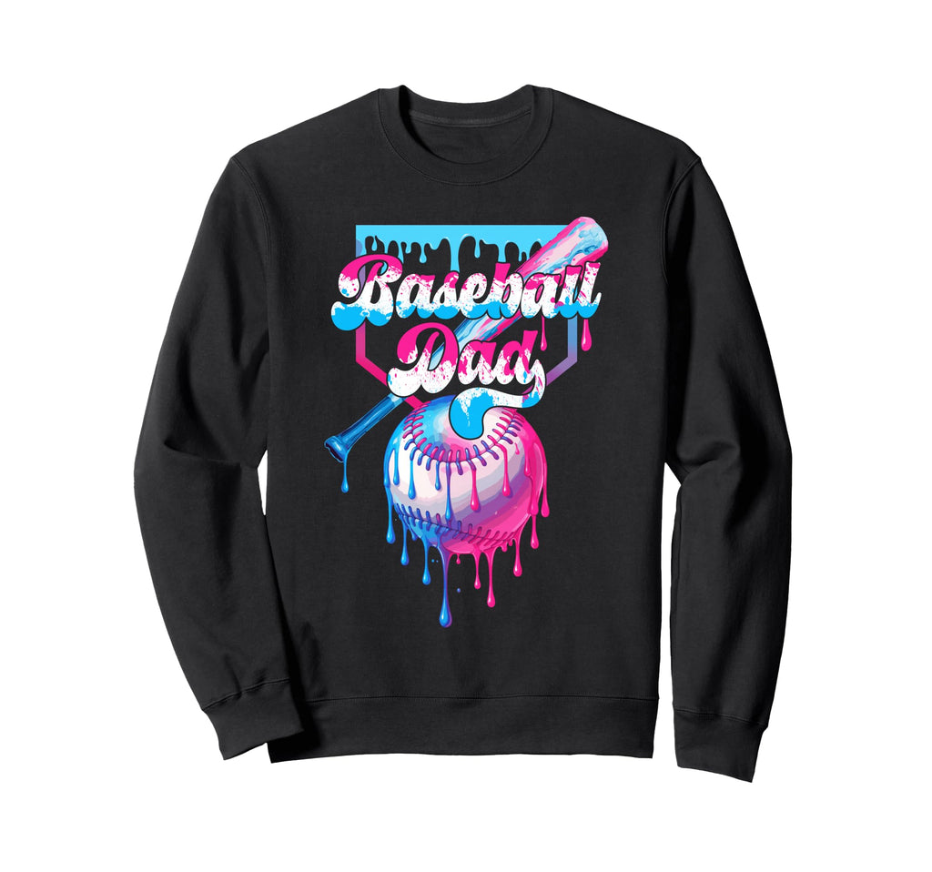 Baseball Dad Funny Fathers Day Ice Sweatshirt - Unique Graphic Unisex - T-Shirt, Sweatshirt, Hoodie