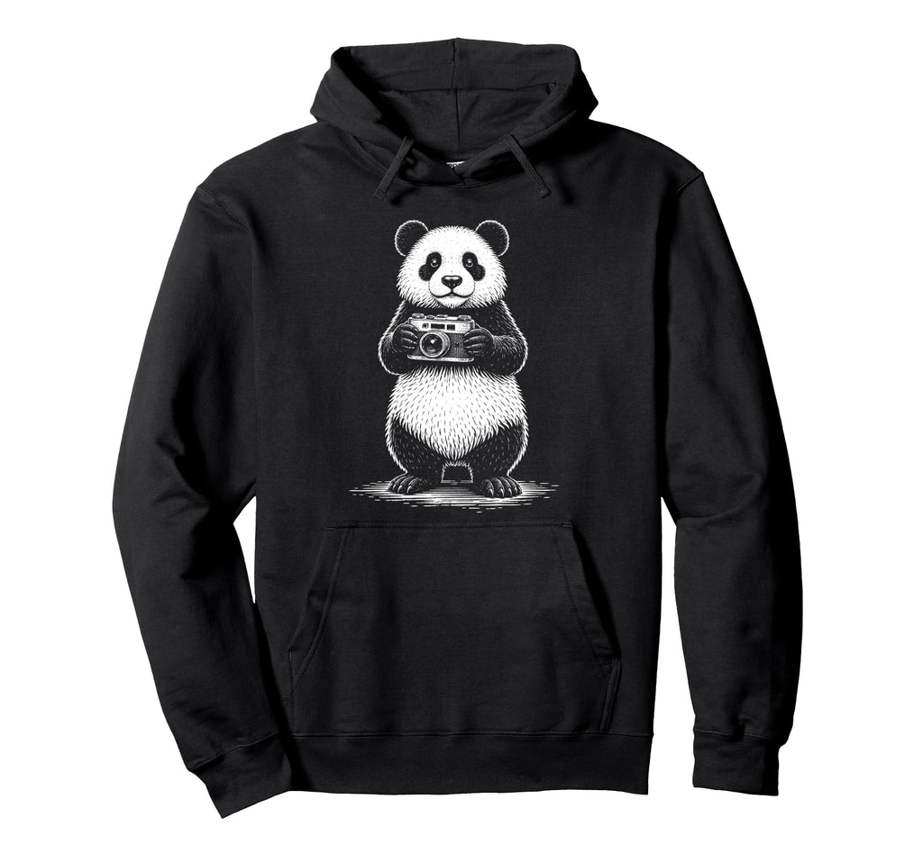 Panda Photographer Camera Hoodie - Casual Everyday Wear for Adults - T-Shirt, Sweatshirt, Hoodie