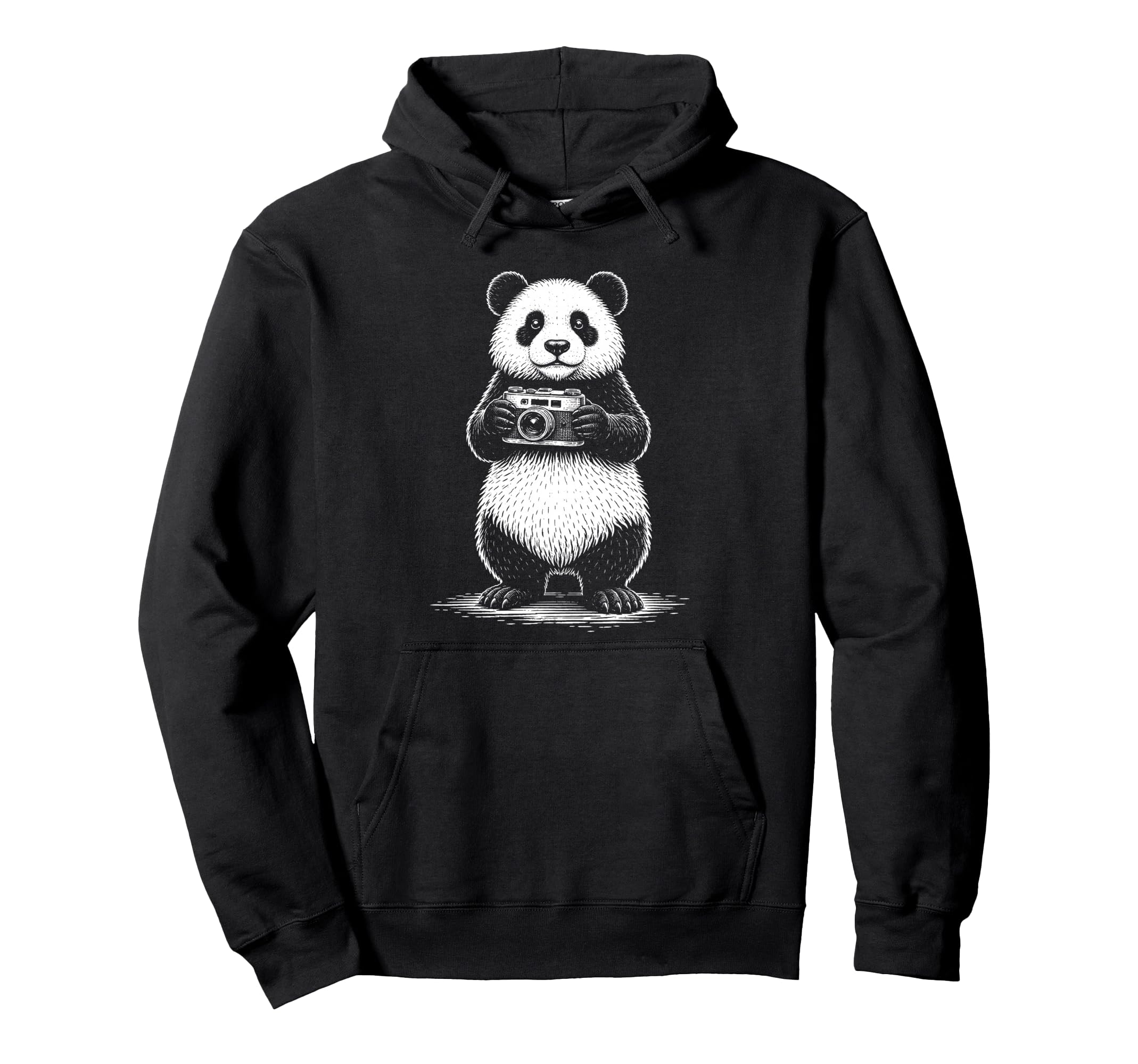 Panda Photographer Camera Hoodie - Casual Everyday Wear for Adults - T-Shirt, Sweatshirt, Hoodie