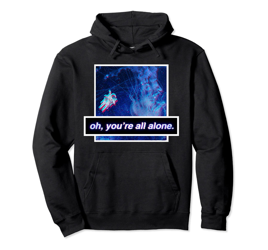 Streetwear Vaporwave Aesthetic Lonely Hoodie - Custom Art Print Men Women - T-Shirt, Sweatshirt, Hoodie