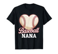 Heart Baseball Nana Mothers Day T-Shirt - Graphic Print Unisex - T-Shirt, Sweatshirt, Hoodie