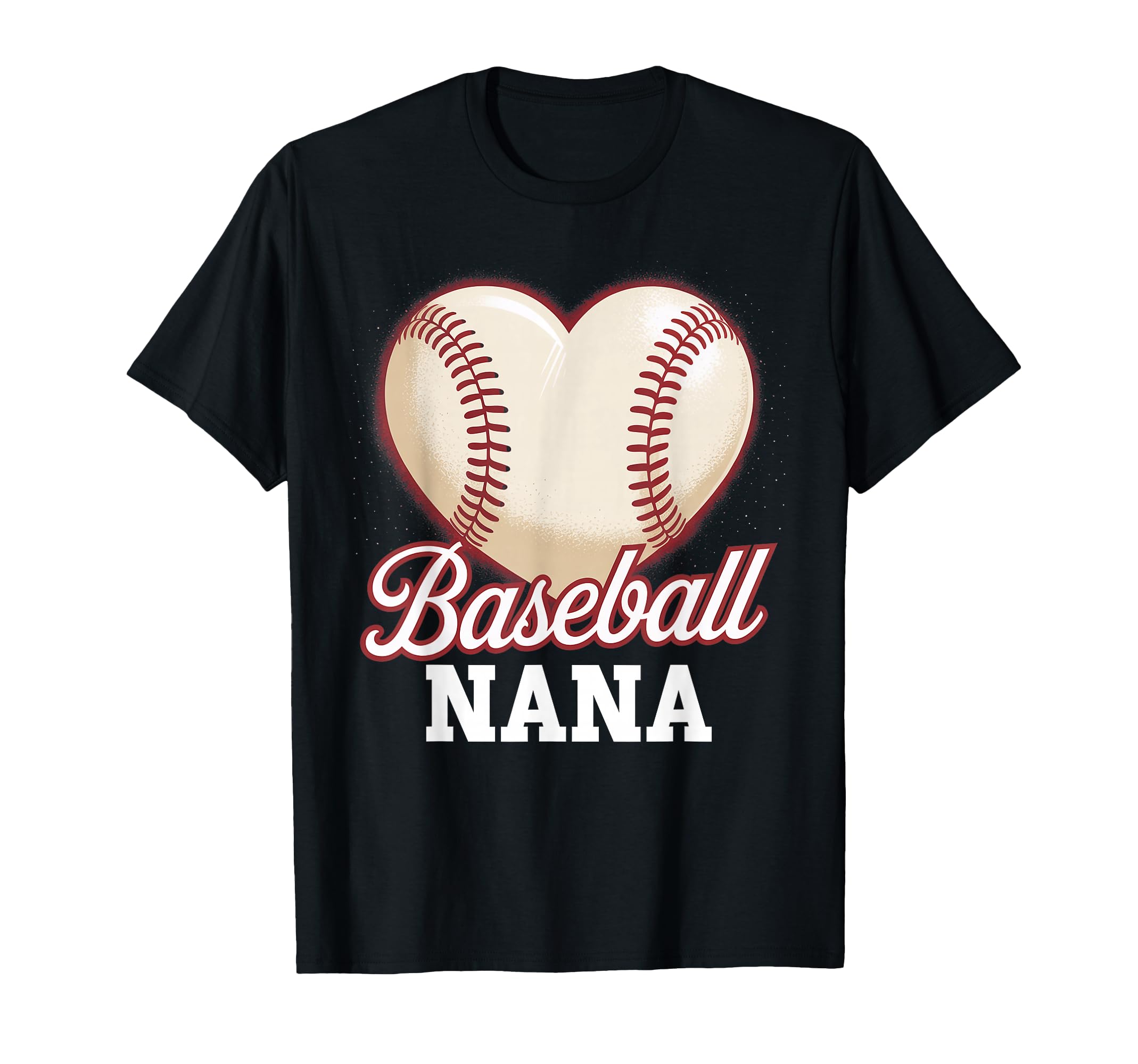 Heart Baseball Nana Mothers Day T-Shirt - Graphic Print Unisex - T-Shirt, Sweatshirt, Hoodie