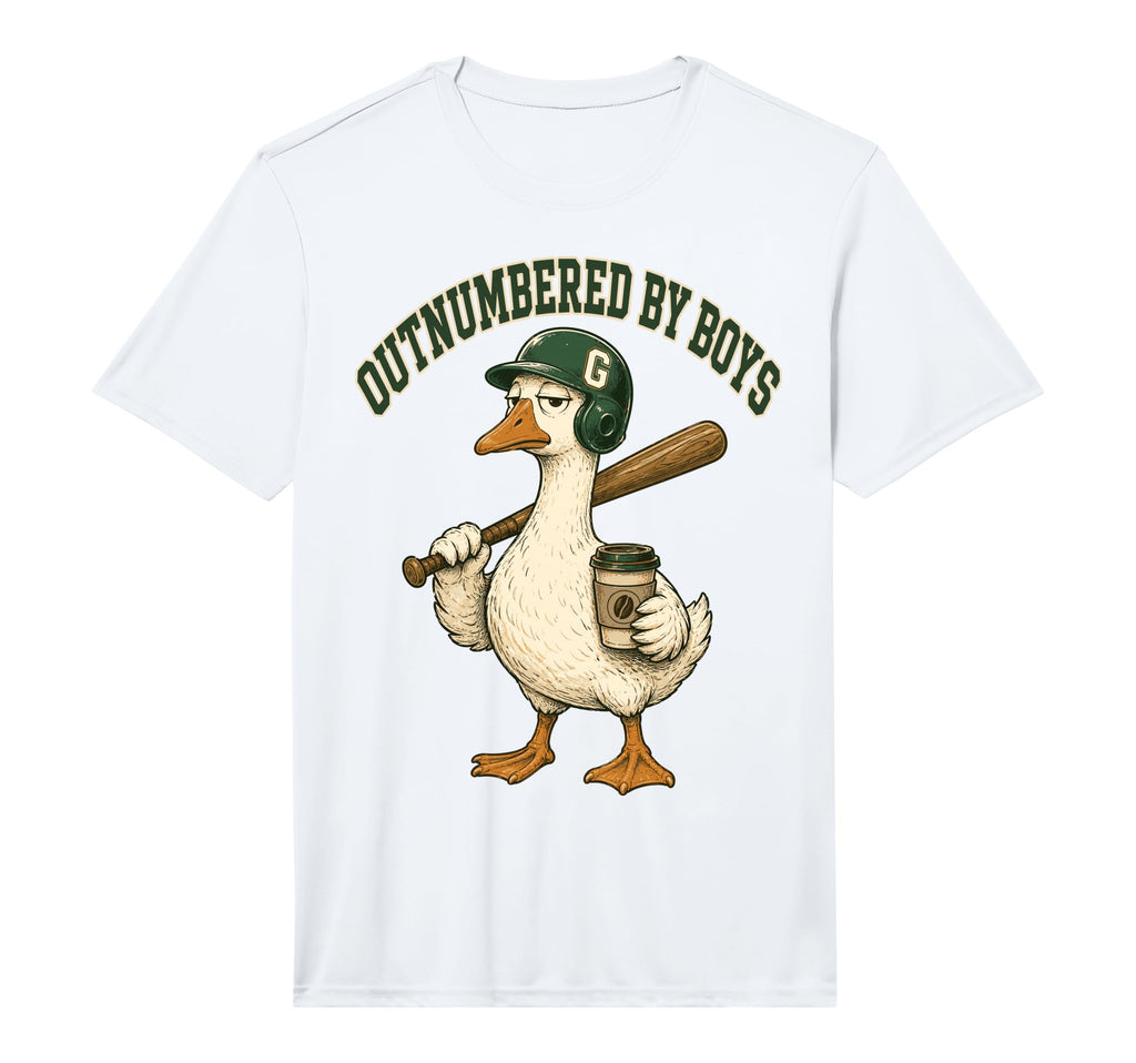 Outnumbered Mom Goose Baseball Mama T-Shirt - Custom Art Print Unisex - T-Shirt, Sweatshirt, Hoodie