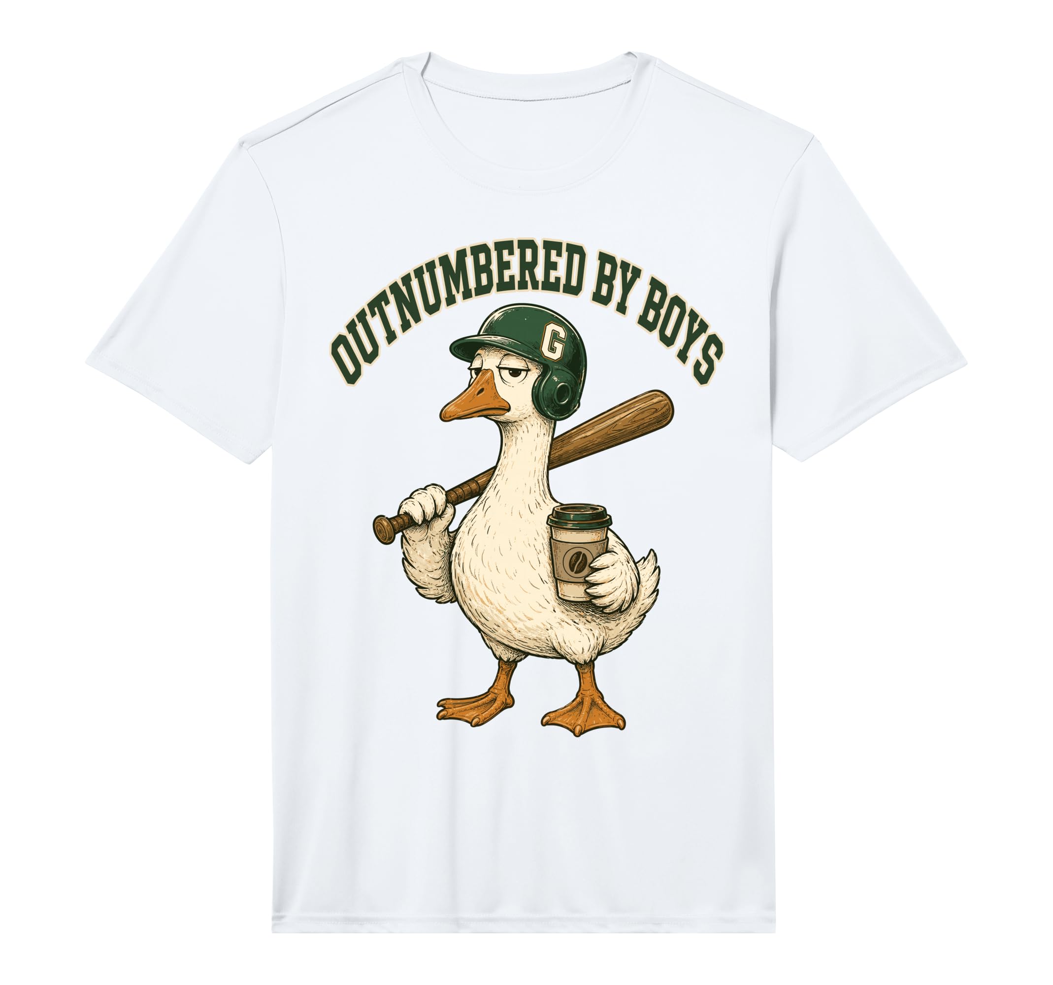 Outnumbered Mom Goose Baseball Mama T-Shirt - Custom Art Print Unisex - T-Shirt, Sweatshirt, Hoodie