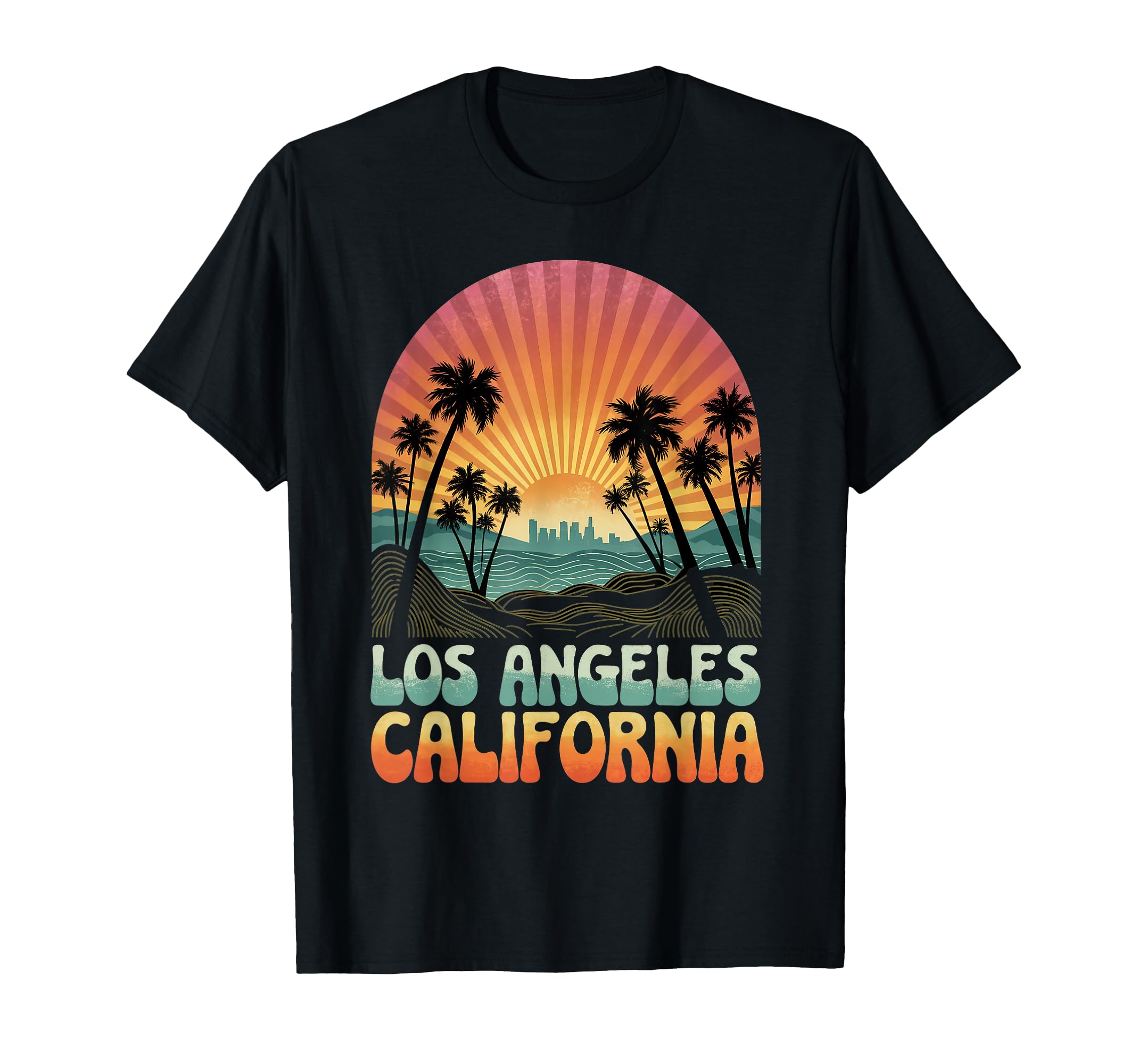 Los Angeles California Sunset T-Shirt - Fun Novelty Design Unisex - T-Shirt, Sweatshirt, Hoodie