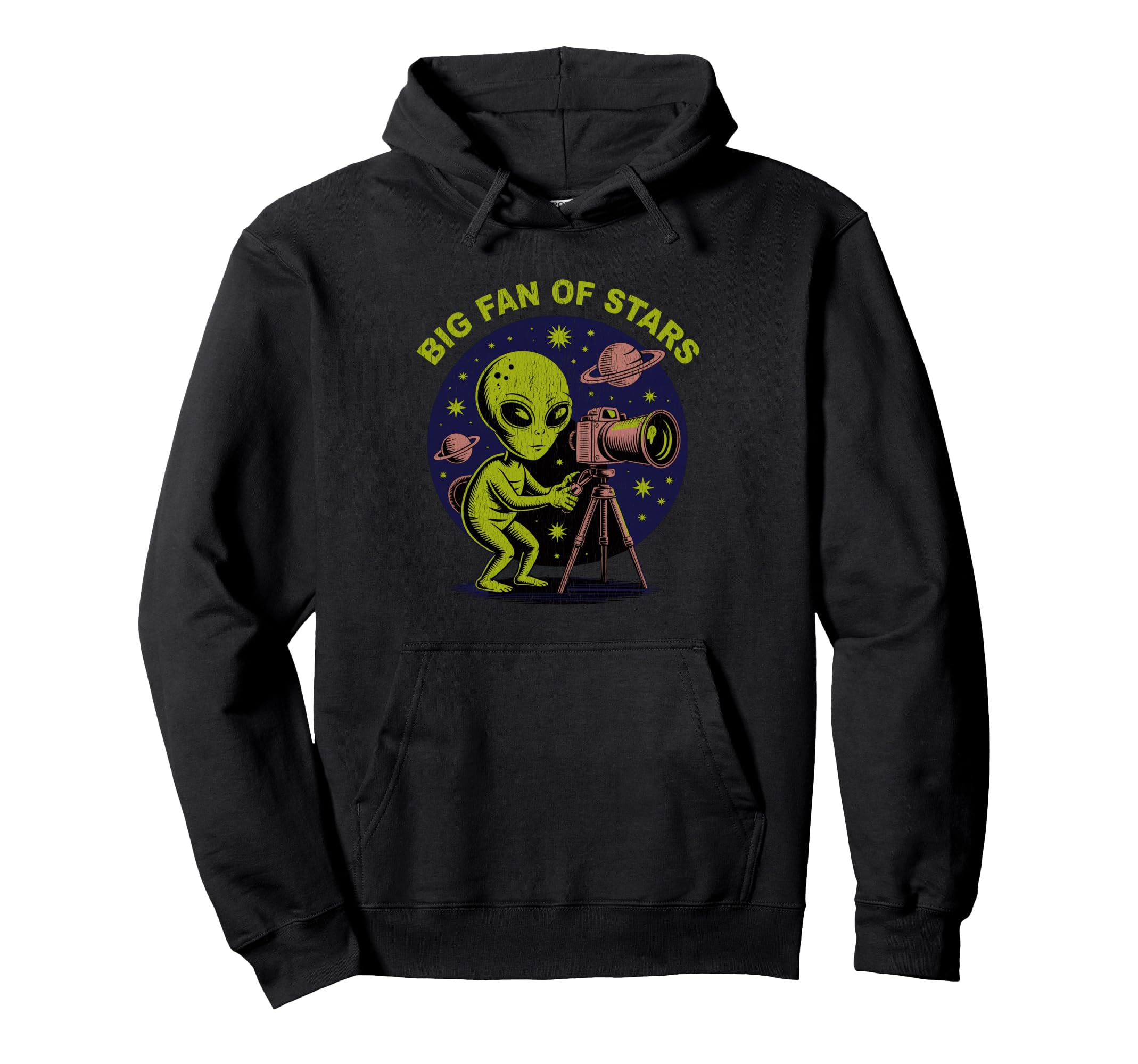 Funny Alien Astronomy Hoodie - Aesthetic Graphic for Adults - T-Shirt, Sweatshirt, Hoodie