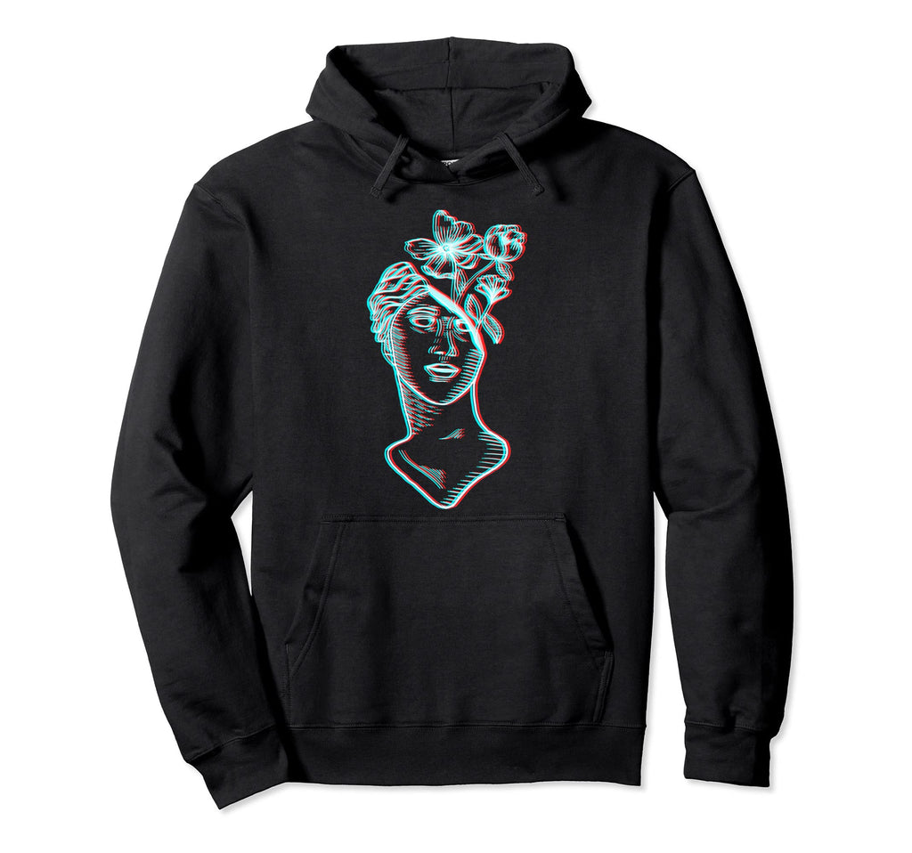 80S 90S Vaporwave Aesthetic Flower Hoodie - Streetwear Style Men Women - T-Shirt, Sweatshirt, Hoodie