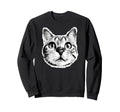 Grunge Emo 2000S Aesthetic Cat Sweatshirt - Minimalist Print for Adults - T-Shirt, Sweatshirt, Hoodie