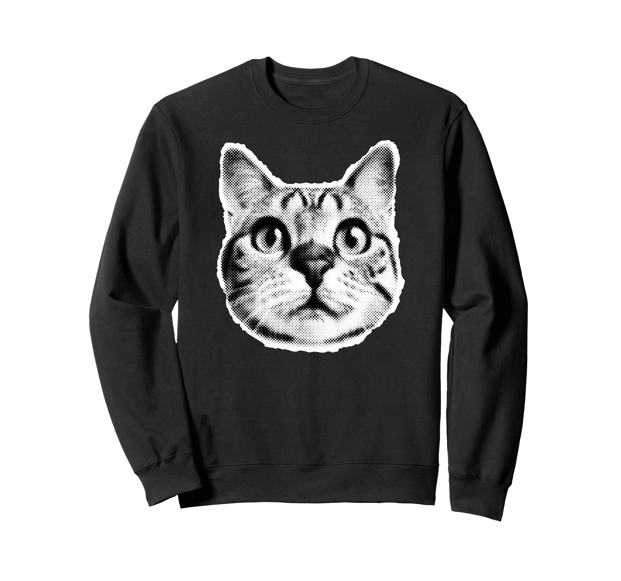 Grunge Emo 2000S Aesthetic Cat Sweatshirt - Minimalist Print for Adults - T-Shirt, Sweatshirt, Hoodie