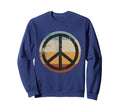 Distressed Peace Sign Sweatshirt - Minimalist Print Men Women - T-Shirt, Sweatshirt, Hoodie