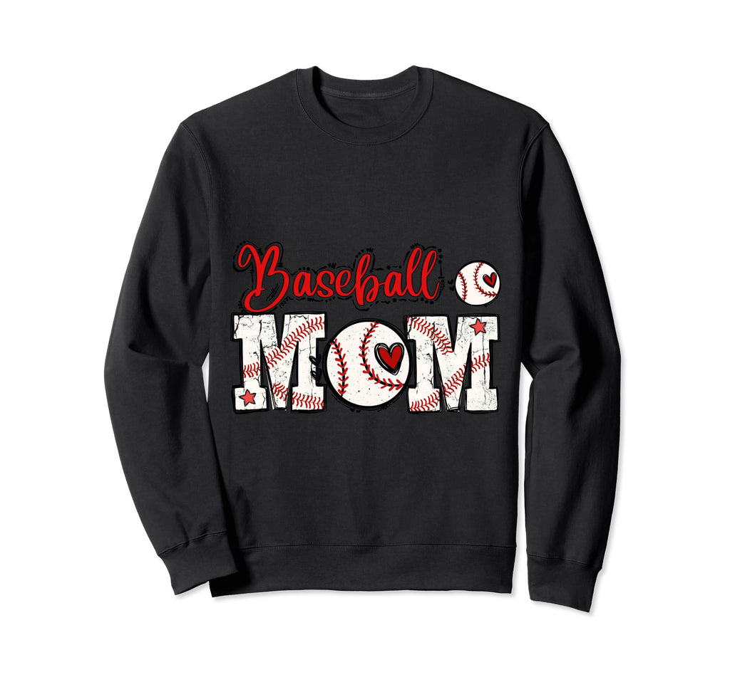 Baseball Mom Mama Mom Life Trendy Sweatshirt - Minimalist Print Men Women - T-Shirt, Sweatshirt, Hoodie
