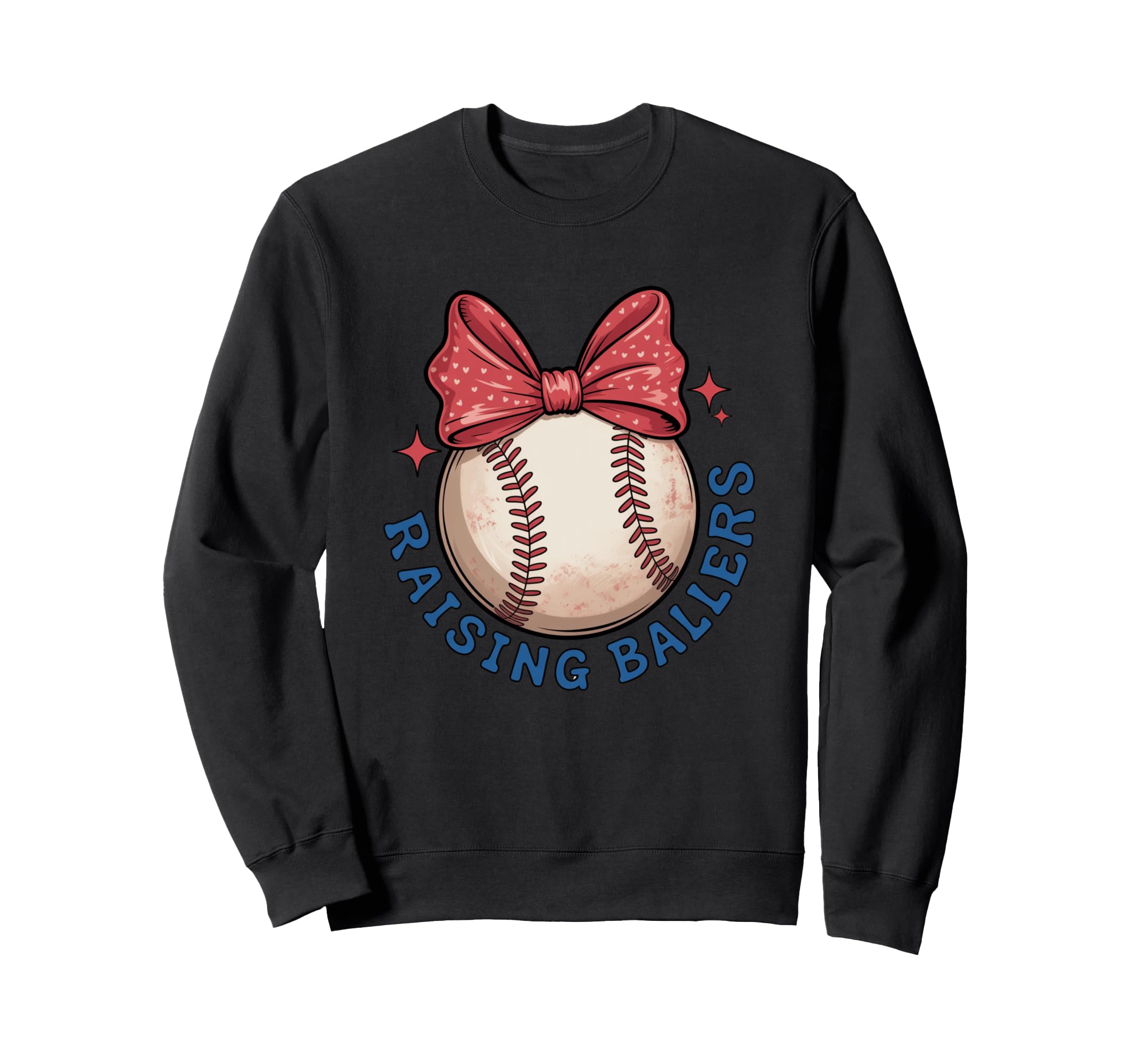 Raising Ballers Baseball Mom Dad Sweatshirt - Custom Art Print for Adults - T-Shirt, Sweatshirt, Hoodie
