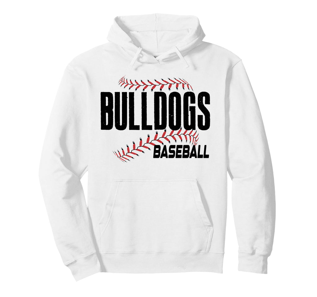Bulldogs Baseball Laces Game Day Hoodie - Streetwear Style for Adults - T-Shirt, Sweatshirt, Hoodie
