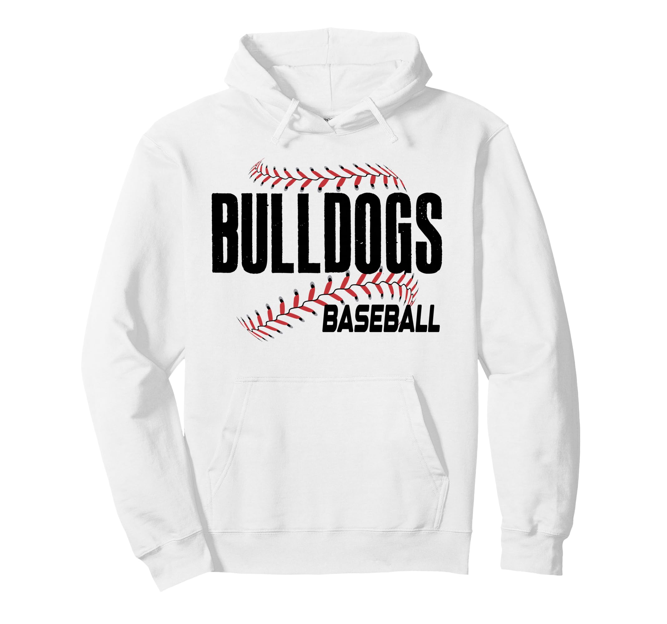 Bulldogs Baseball Laces Game Day Hoodie - Streetwear Style for Adults - T-Shirt, Sweatshirt, Hoodie