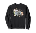 Camera Art Rose Petals Photographer Sweatshirt - Minimalist Print Unisex - T-Shirt, Sweatshirt, Hoodie