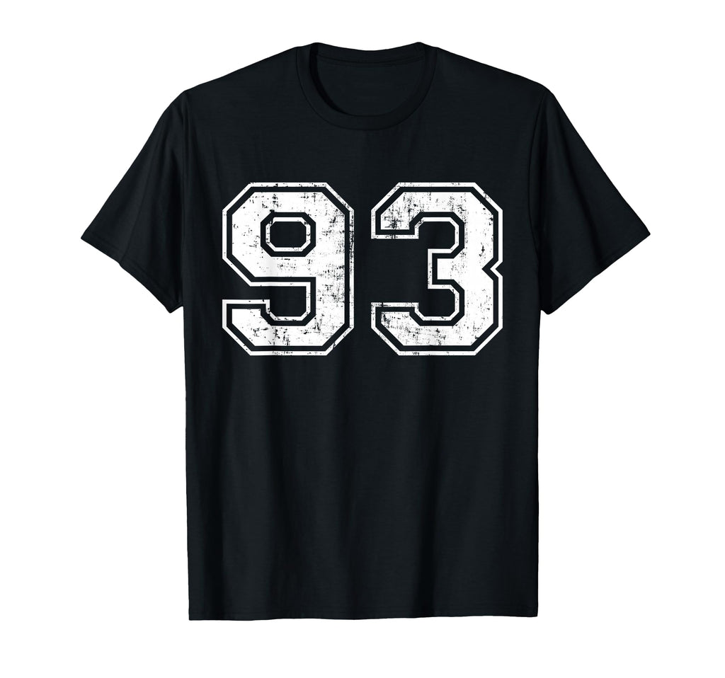 Number 93 Distressed Ninetythree T-Shirt - Minimalist Print Men Women - T-Shirt, Sweatshirt, Hoodie
