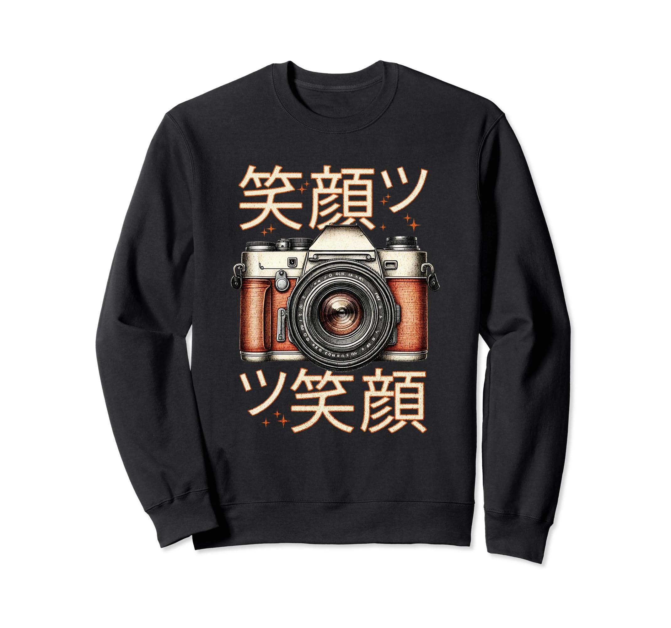 Japanese Slr Camera Smile And Sweatshirt - Unique Graphic Men Women - T-Shirt, Sweatshirt, Hoodie