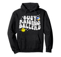 Busy Raising Ballers Volleyball Softball Hoodie - Graphic Print for Adults - T-Shirt, Sweatshirt, Hoodie