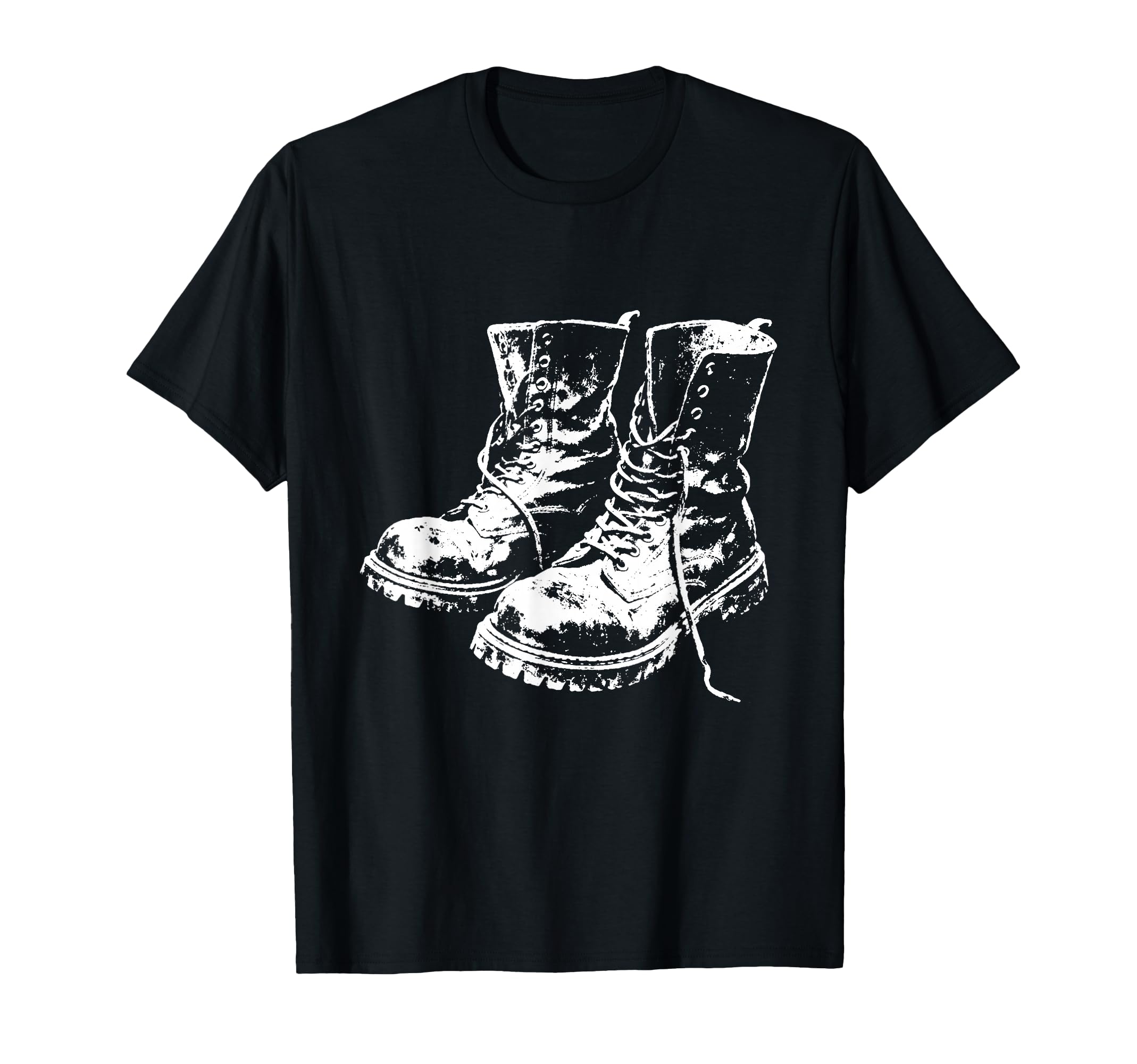 Punk Rock Combat Boots 90S Grunge T-Shirt - Custom Art Print for Adults - T-Shirt, Sweatshirt, Hoodie
