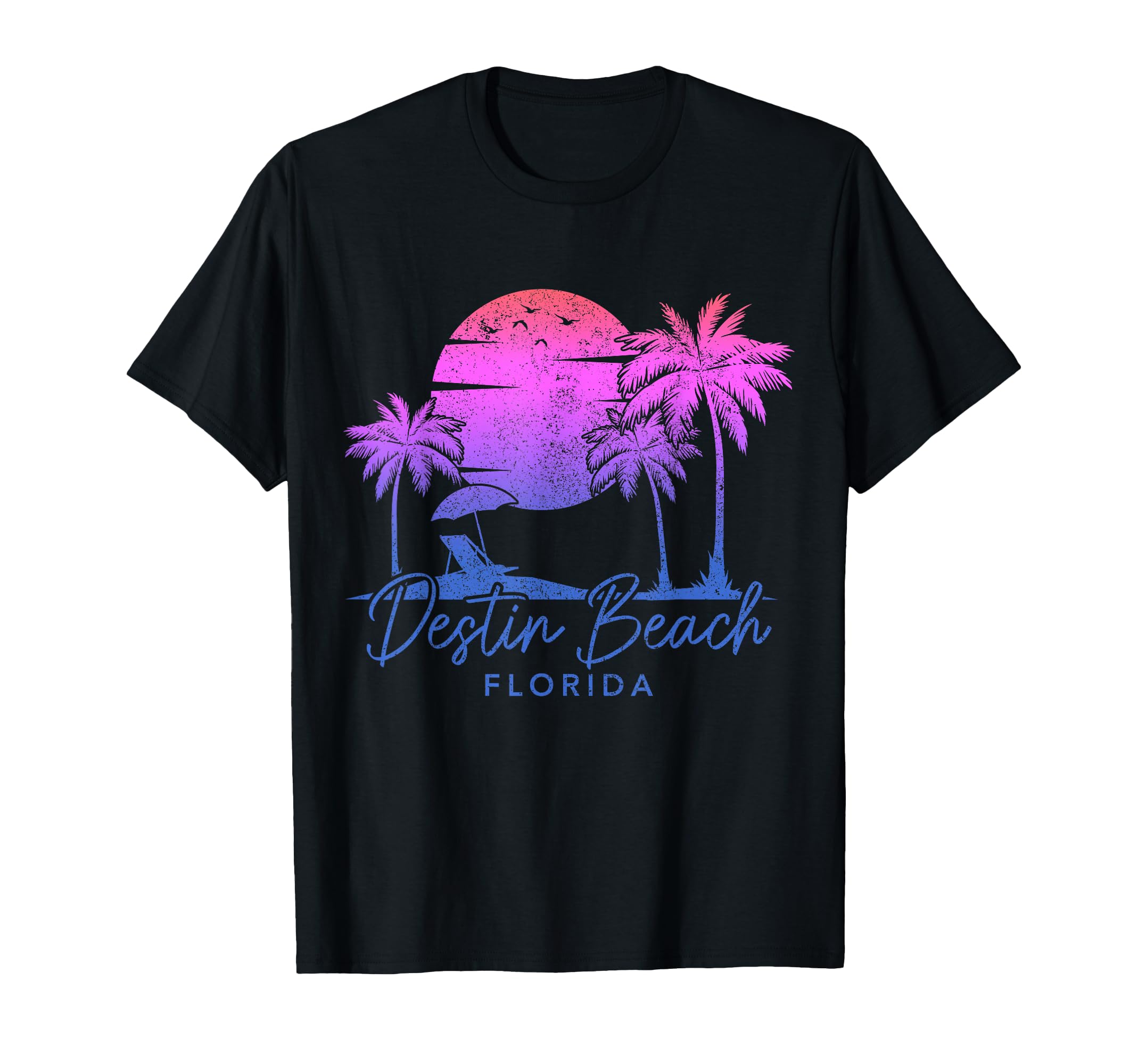 Destin Beach Florida Fl Surf T-Shirt - Fun Novelty Design for Adults - T-Shirt, Sweatshirt, Hoodie