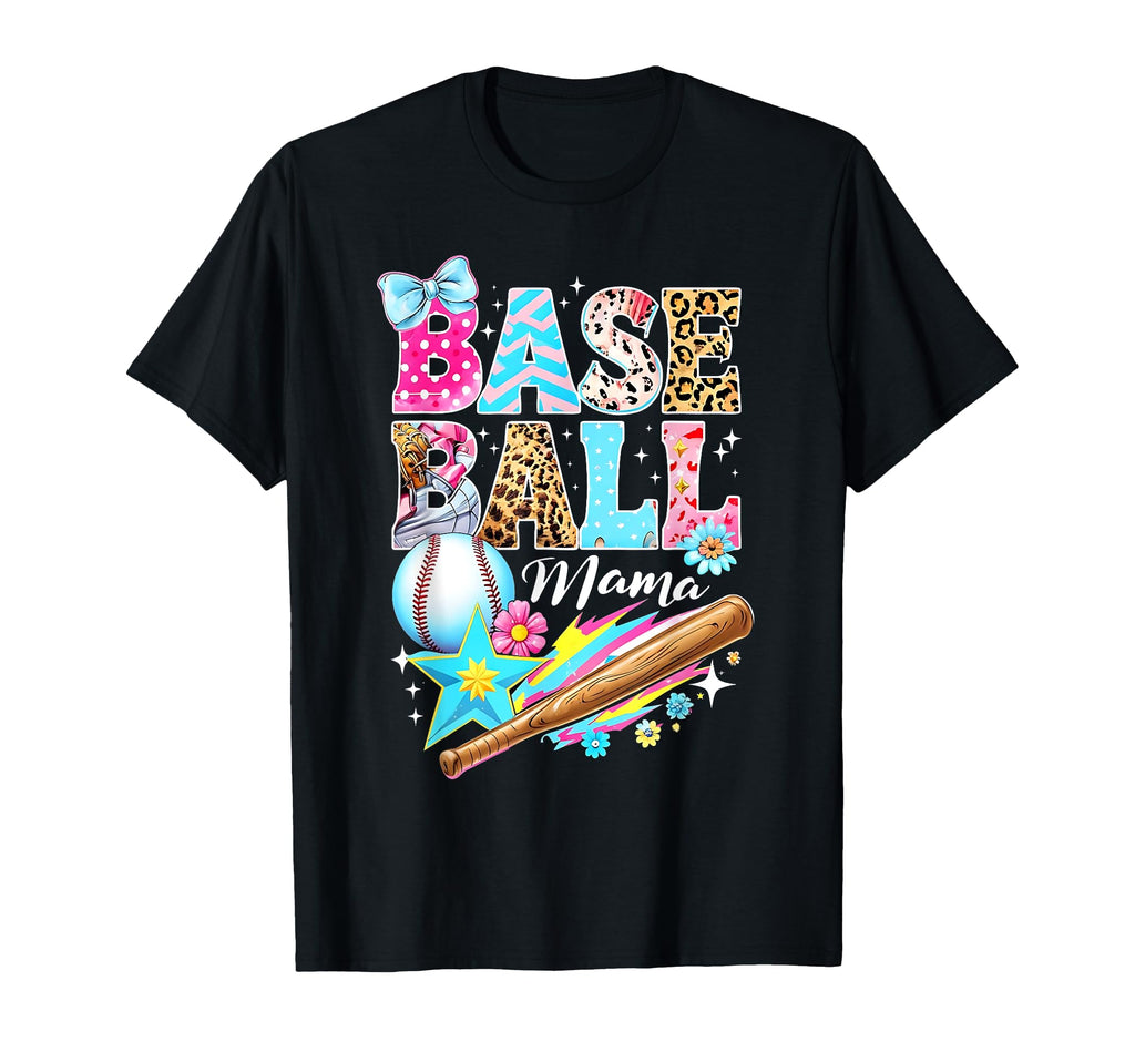 Baseball Mama Supporting Mommy Mothers T-Shirt - Unique Graphic Men Women - T-Shirt, Sweatshirt, Hoodie
