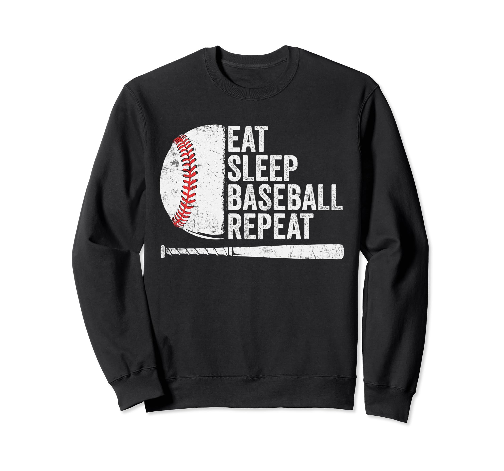 Funny Baseball Dad Eat Sleep Sweatshirt - Novelty Apparel for Adults - T-Shirt, Sweatshirt, Hoodie