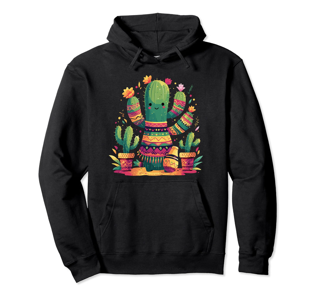 Cactus Serape Succulent Plant Cacti Hoodie - Streetwear Style for Adults - T-Shirt, Sweatshirt, Hoodie