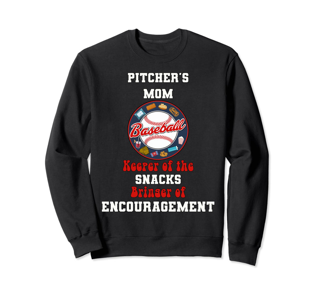 Pitchers Mom Keeper Snacks And Sweatshirt - Streetwear Style for Adults - T-Shirt, Sweatshirt, Hoodie