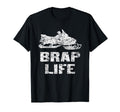 Brap Life Snowmobiling Distressed T-Shirt - Fun Novelty Design Unisex - T-Shirt, Sweatshirt, Hoodie