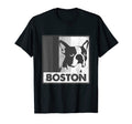Boston Terrier Dog Distressed T-Shirt - Fun Novelty Design for Adults - T-Shirt, Sweatshirt, Hoodie
