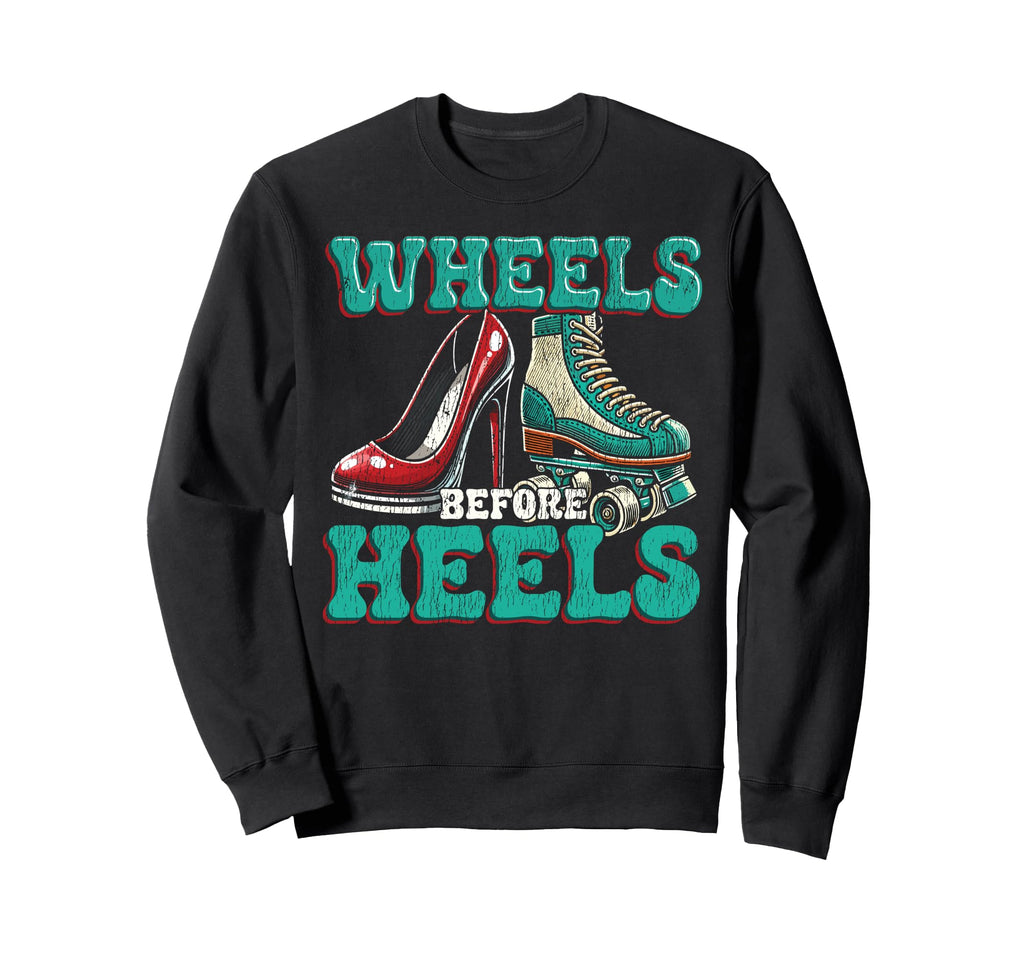 Roller Skating Skate 1970S Wheels Sweatshirt - Aesthetic Graphic Unisex - T-Shirt, Sweatshirt, Hoodie