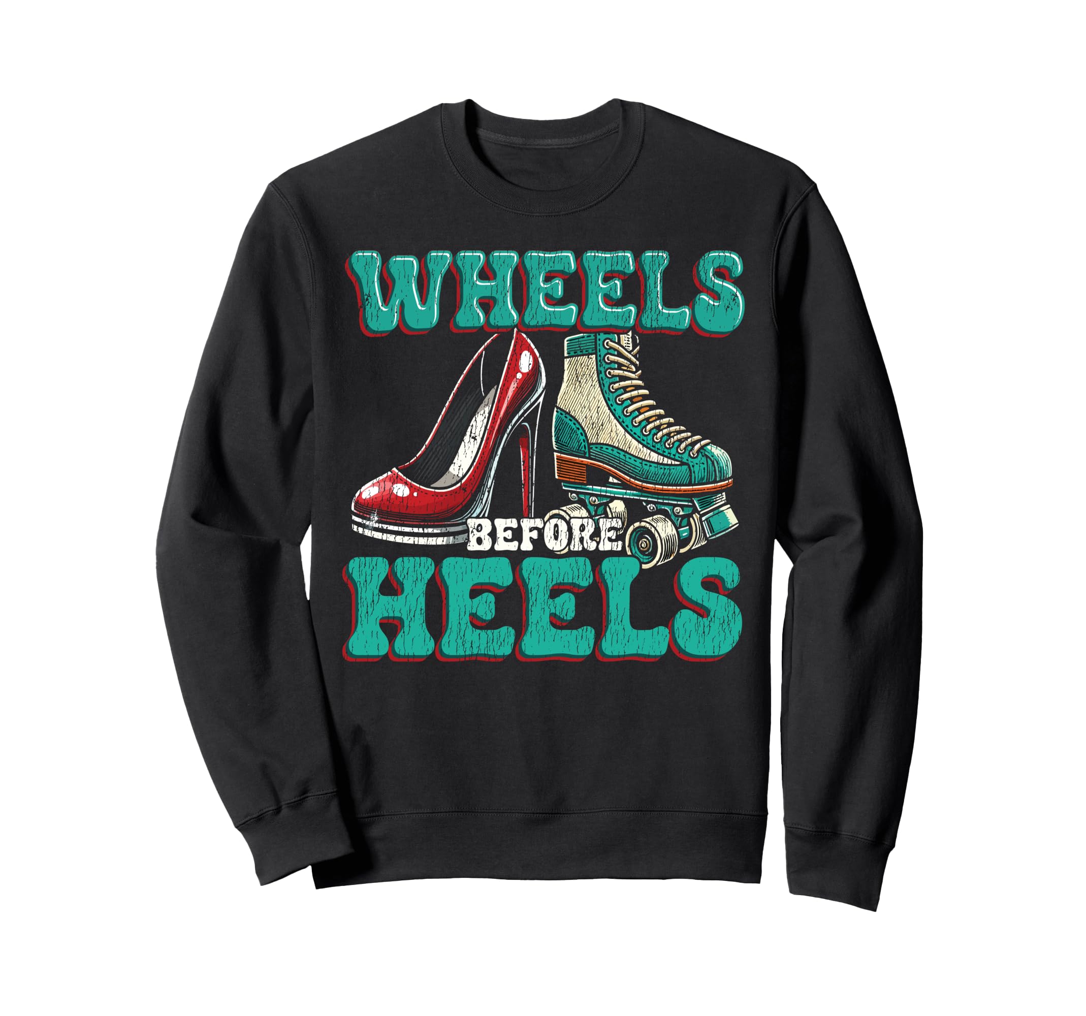 Roller Skating Skate 1970S Wheels Sweatshirt - Aesthetic Graphic Unisex - T-Shirt, Sweatshirt, Hoodie