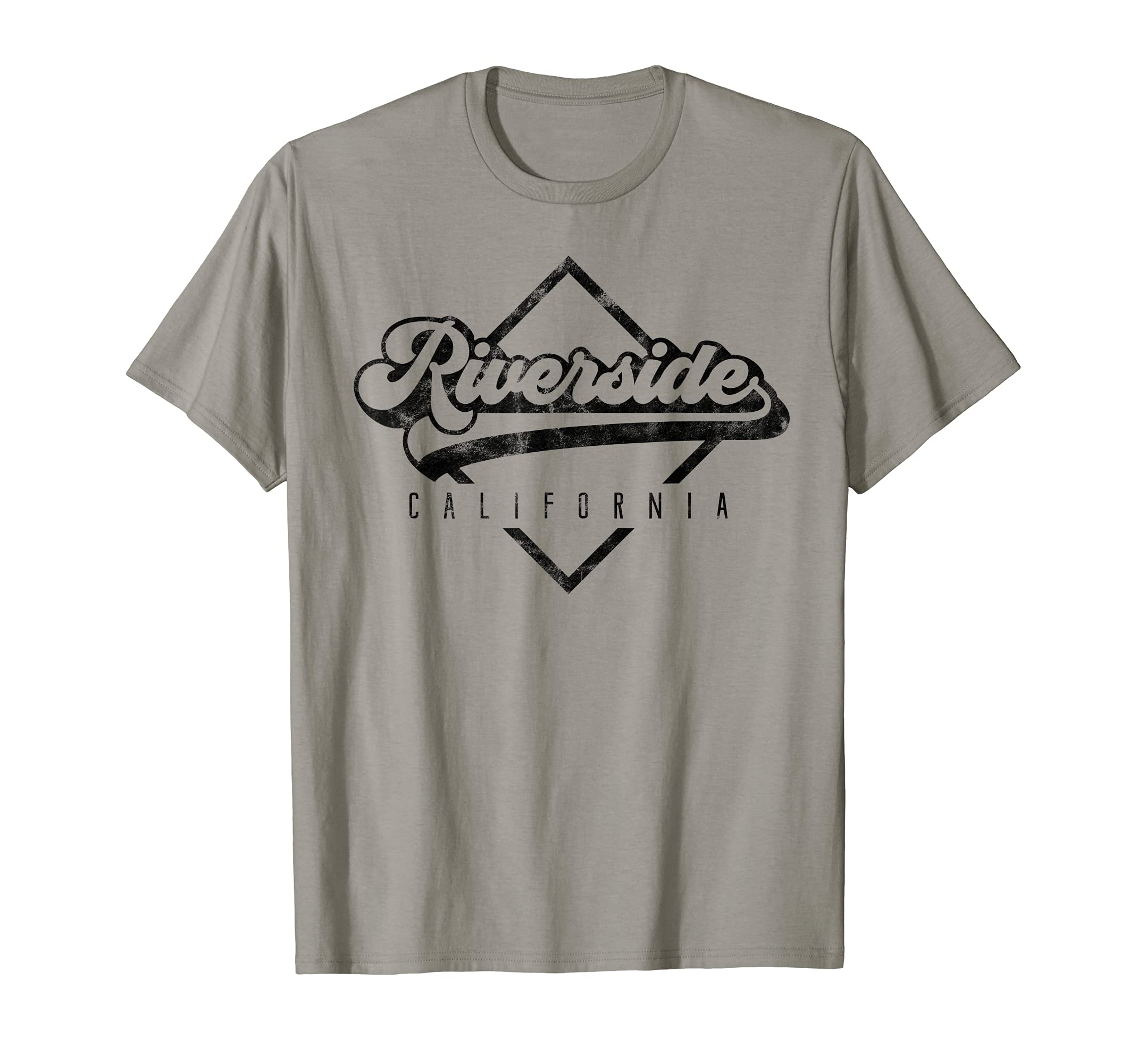 Riverside California Distressed 70S 80S T-Shirt - Fun Novelty Design Unisex - T-Shirt, Sweatshirt, Hoodie