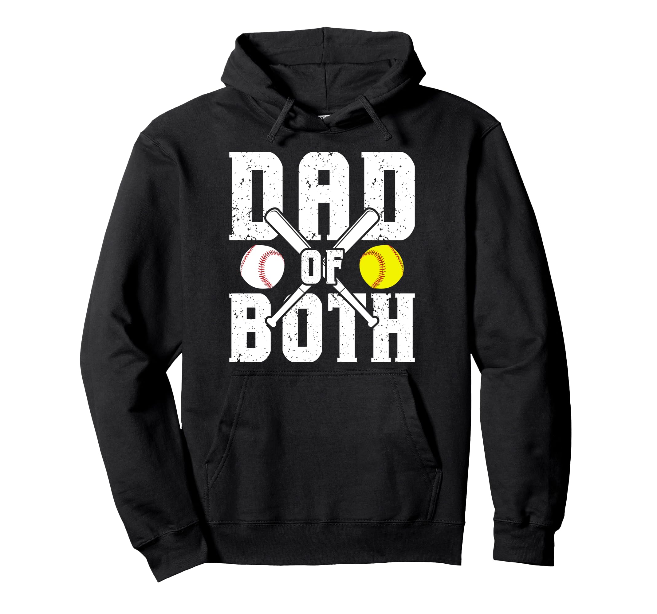 Dad Both Baseball Softball Dad Ballers Hoodie - Custom Art Print Unisex - T-Shirt, Sweatshirt, Hoodie