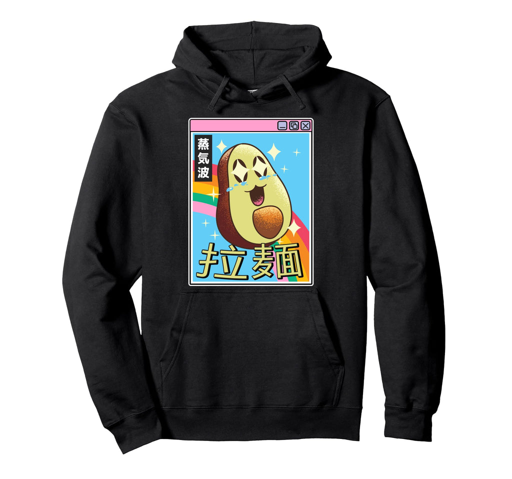 Happy Avocado Digital Japan 80S Hoodie - Fun Novelty Design Men Women - T-Shirt, Sweatshirt, Hoodie