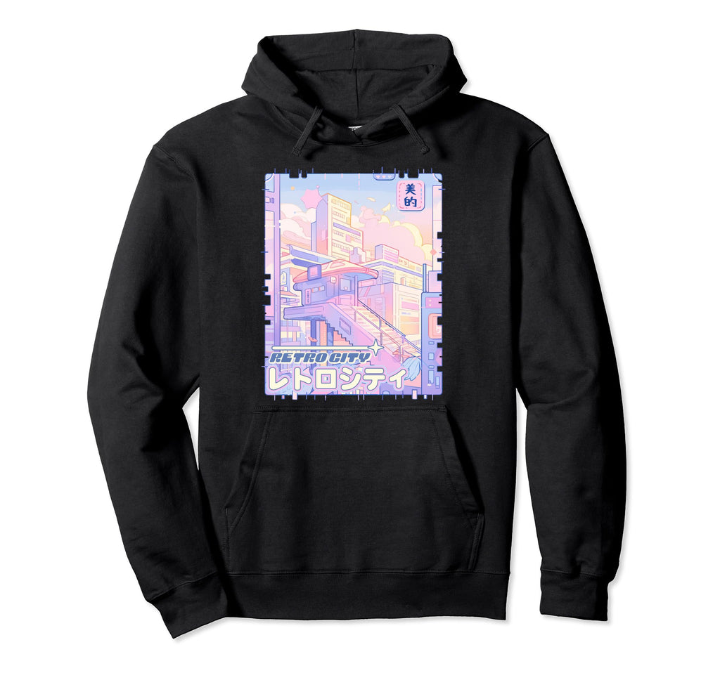 Y2K City Pop 90S Anime Pastel Hoodie - Fun Novelty Design Men Women - T-Shirt, Sweatshirt, Hoodie