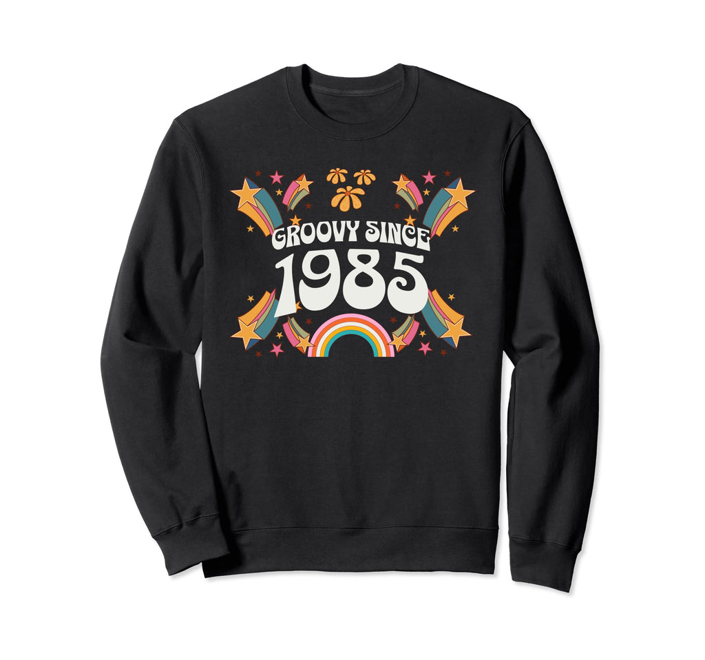Groovy Since 1985 Birthday Flower Sweatshirt - Custom Art Print Unisex - T-Shirt, Sweatshirt, Hoodie