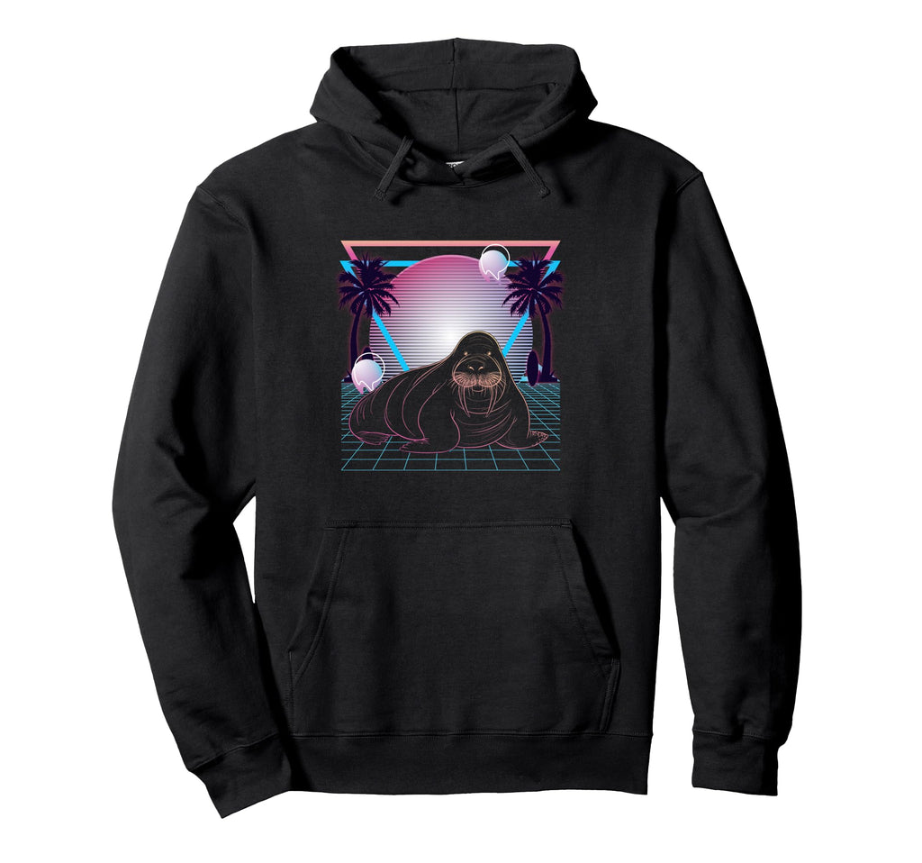 Walrus Lover Vaporwave Aesthetic Sea Hoodie - Trendy Graphic for Adults - T-Shirt, Sweatshirt, Hoodie