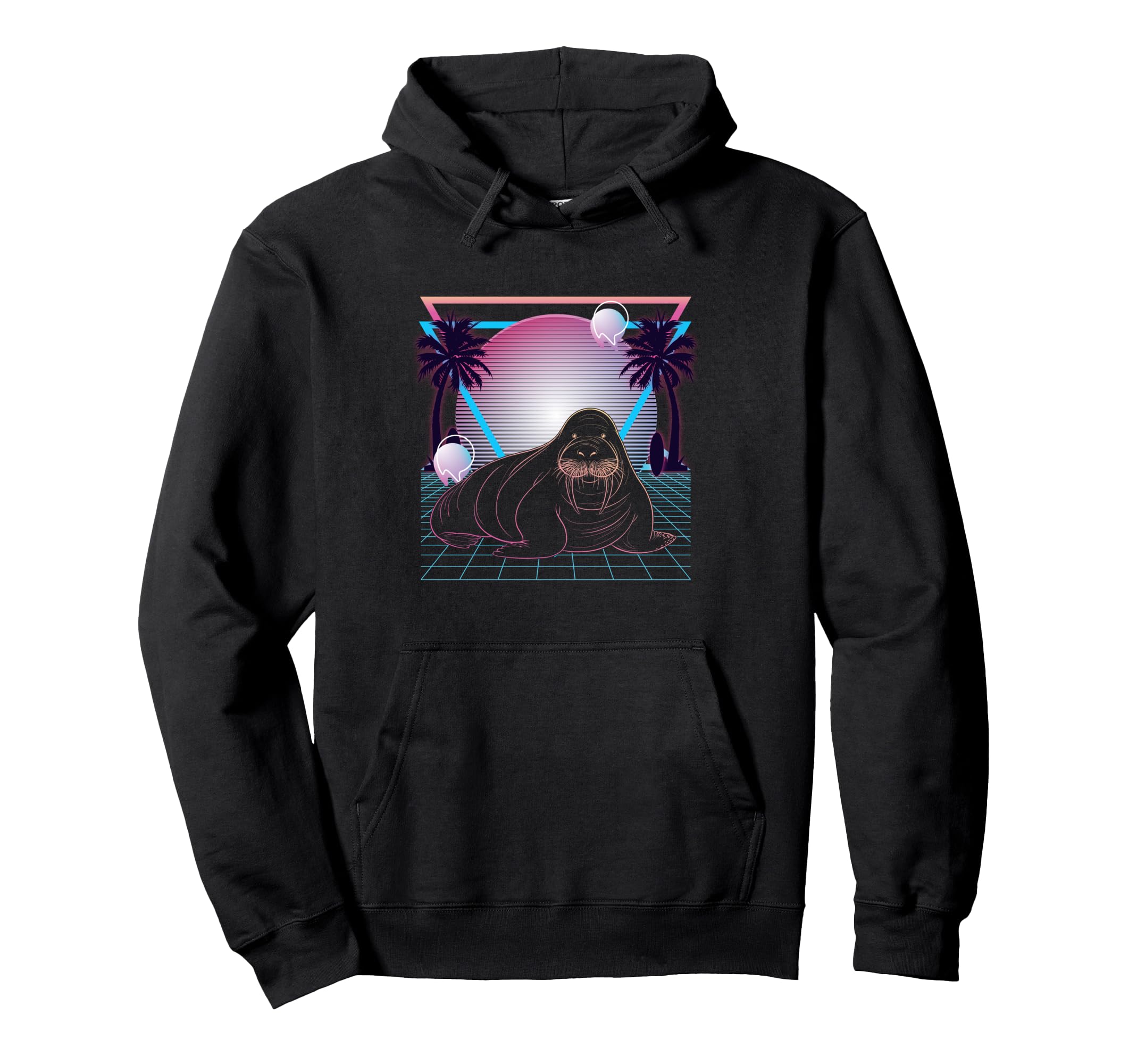 Walrus Lover Vaporwave Aesthetic Sea Hoodie - Trendy Graphic for Adults - T-Shirt, Sweatshirt, Hoodie