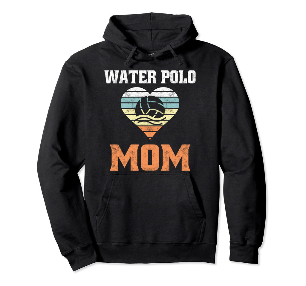 Water Polo Mom Heart Sunset Hoodie - Fun Novelty Design Men Women - T-Shirt, Sweatshirt, Hoodie