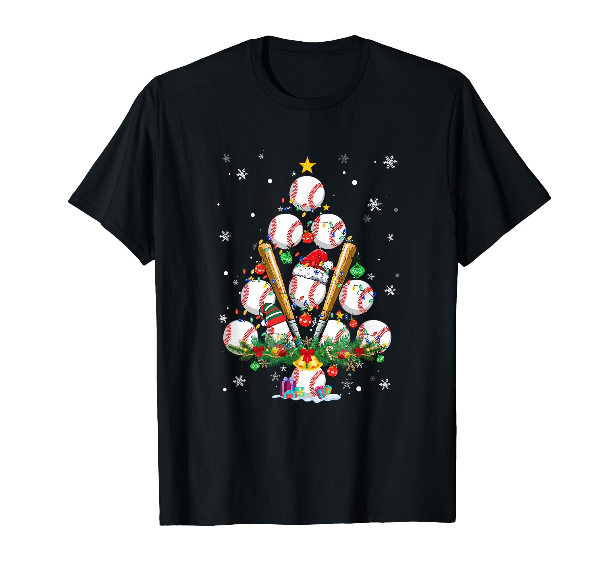 Baseball Tree Santa Baseball X Mas T-Shirt - Aesthetic Graphic Unisex - T-Shirt, Sweatshirt, Hoodie