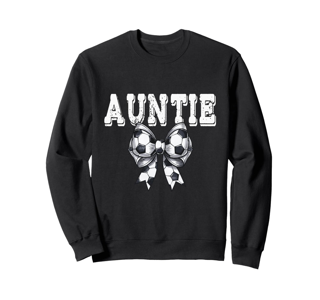 Coquette Soccer Bow Mom Sister Auntie Sweatshirt - Aesthetic Graphic Unisex - T-Shirt, Sweatshirt, Hoodie
