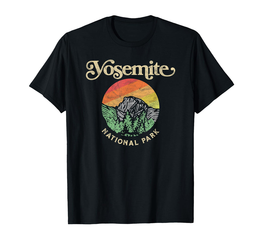 Yosemite National Park Sixties Vibe Half T-Shirt - Minimalist Print Unisex - T-Shirt, Sweatshirt, Hoodie