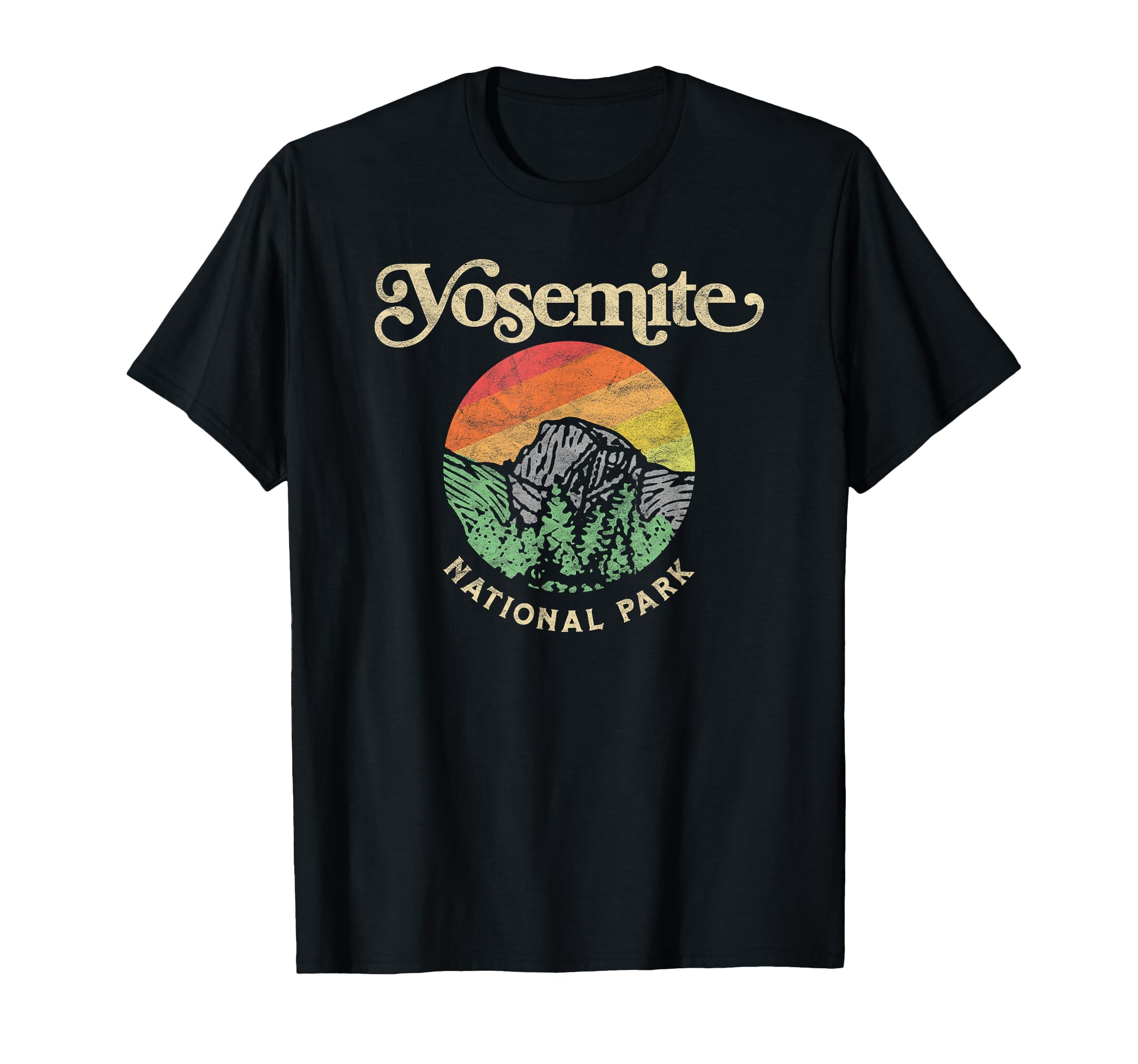 Yosemite National Park Sixties Vibe Half T-Shirt - Minimalist Print Unisex - T-Shirt, Sweatshirt, Hoodie