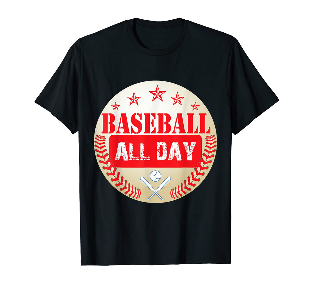 Baseball All Day Baseball Player T-Shirt - Aesthetic Graphic Men Women - T-Shirt, Sweatshirt, Hoodie
