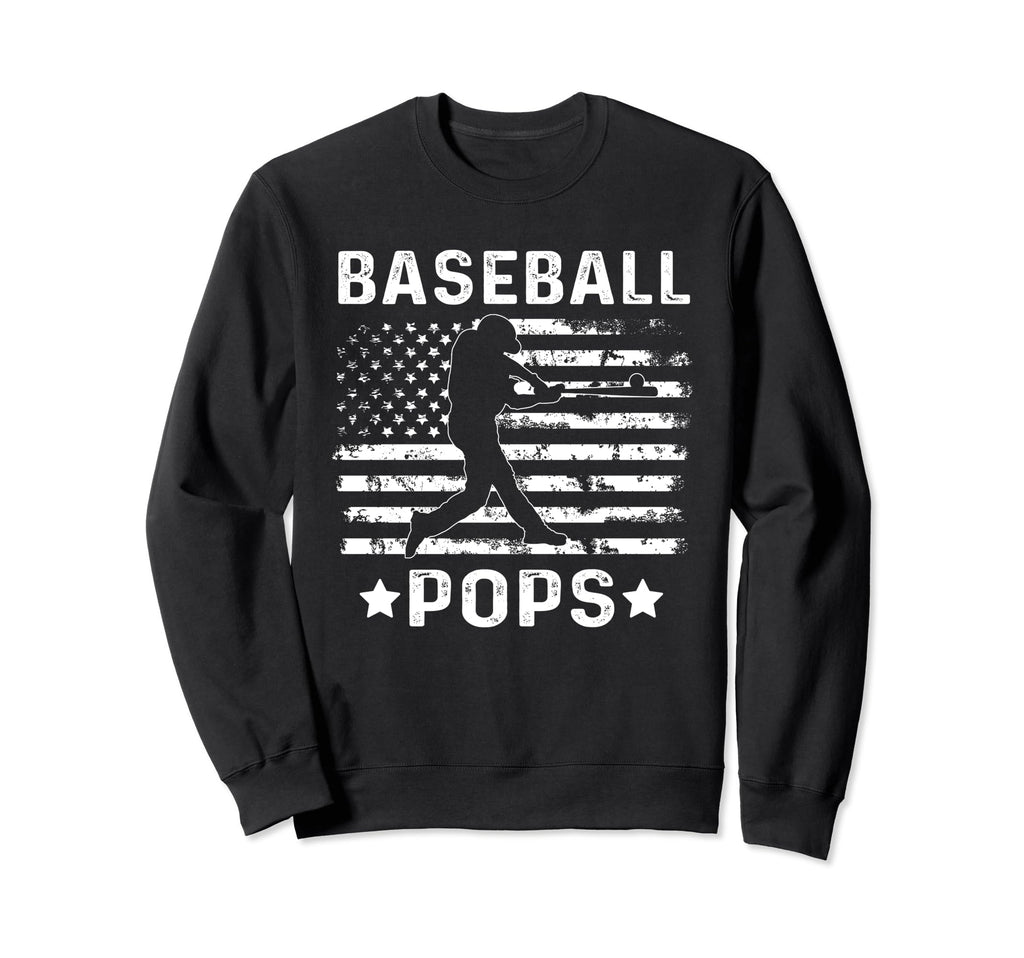 Baseball Pops Dad Usa Flag 4Th Sweatshirt - Custom Art Print for Adults - T-Shirt, Sweatshirt, Hoodie