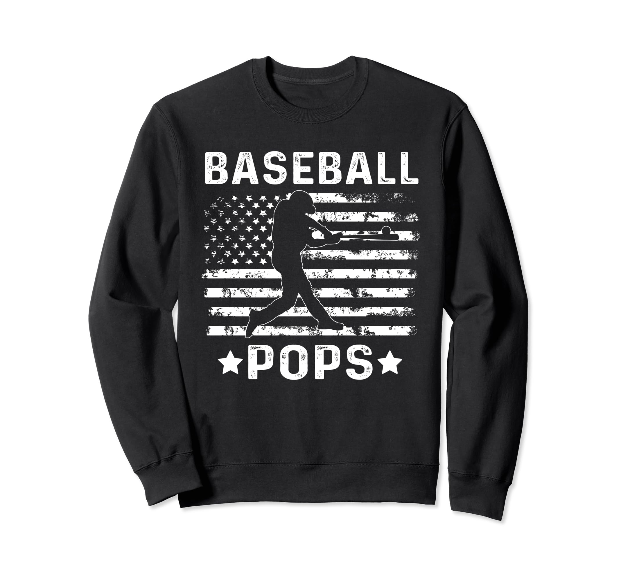 Baseball Pops Dad Usa Flag 4Th Sweatshirt - Custom Art Print for Adults - T-Shirt, Sweatshirt, Hoodie